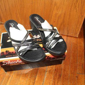 Keds Rumbler Sandals Black Wedge Bling Size 9